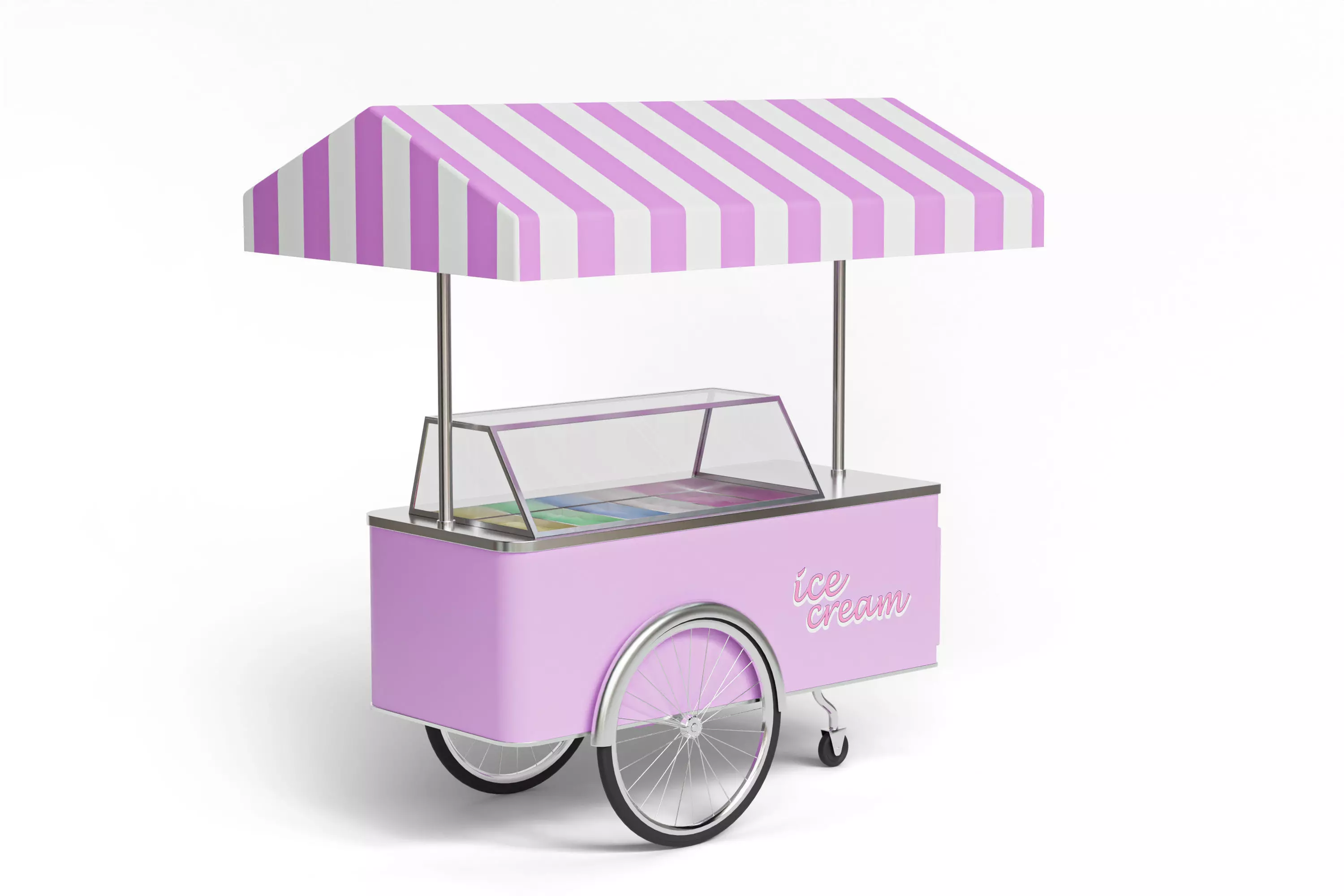 ice cream cart 3D model_0
