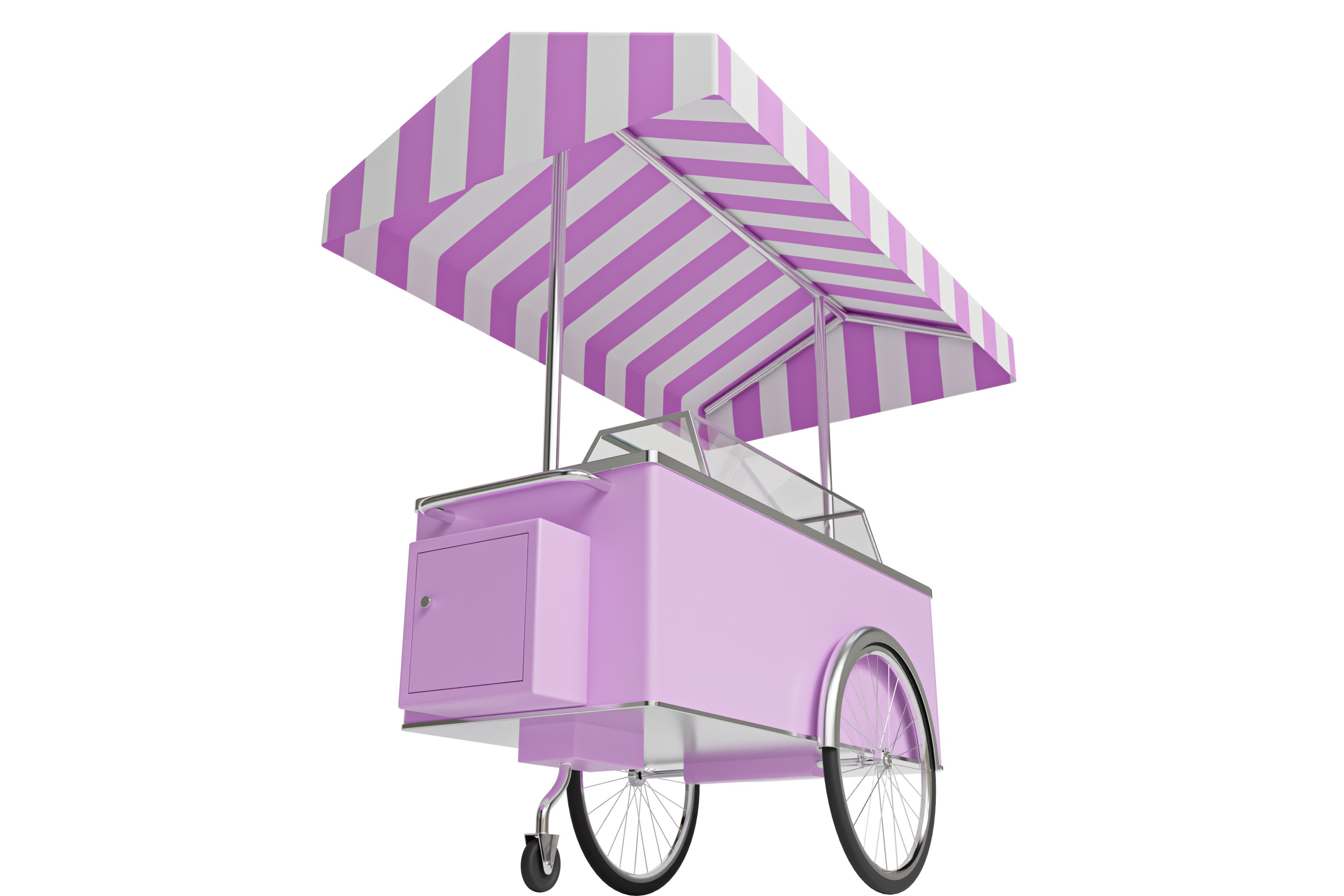 ice cream cart 3D model_5