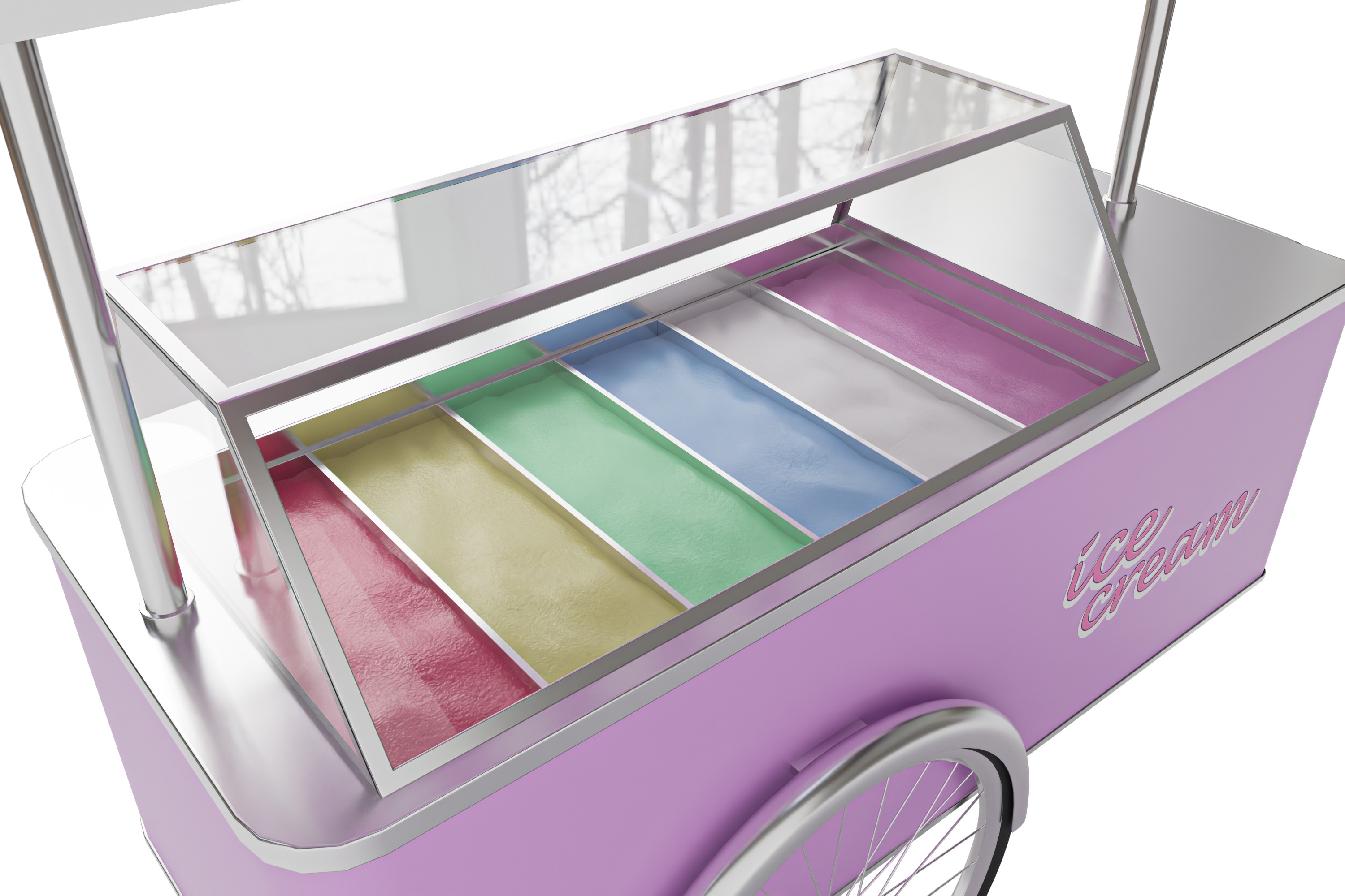 ice cream cart 3D model_6