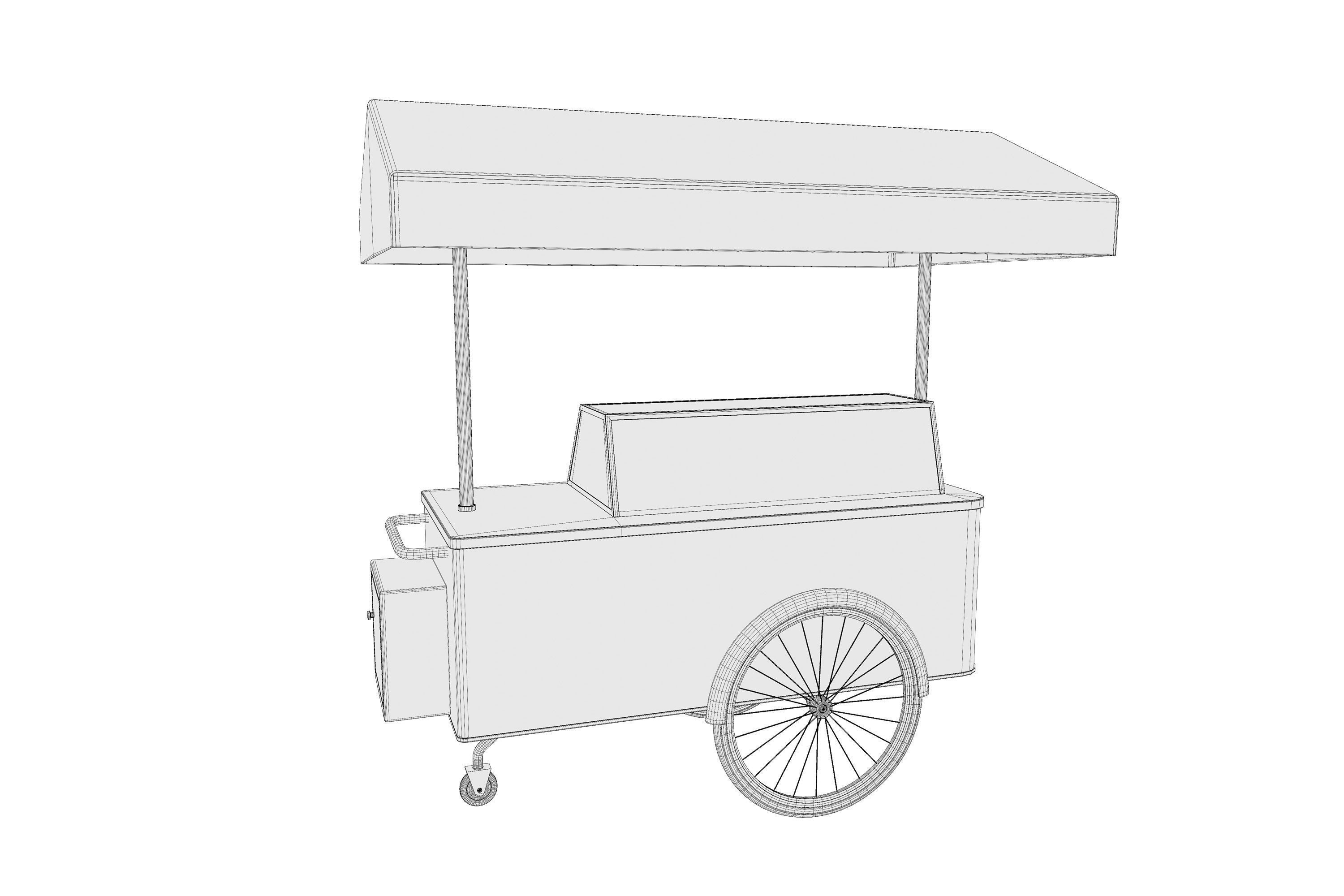 ice cream cart 3D model_9