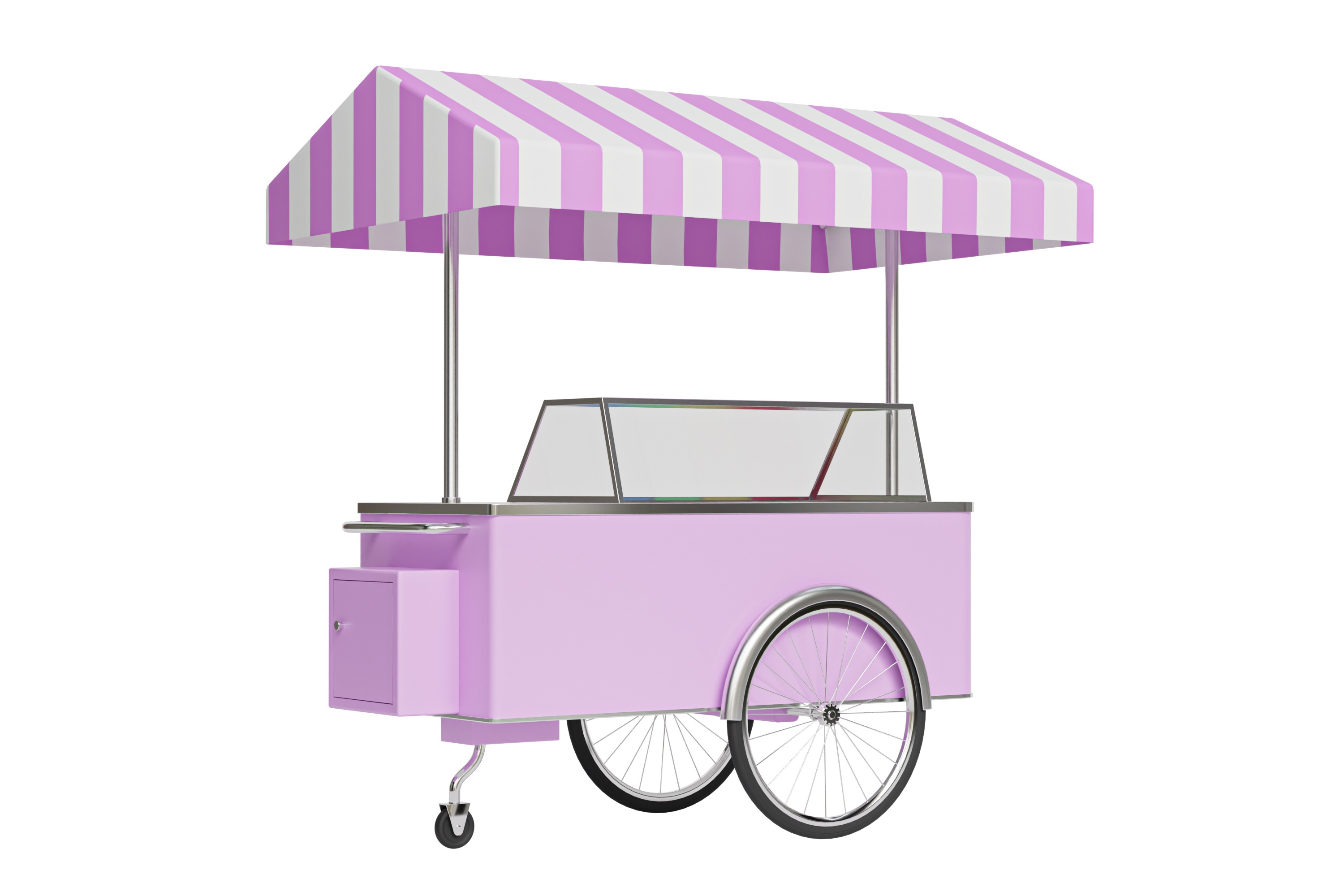 ice cream cart 3D model_2