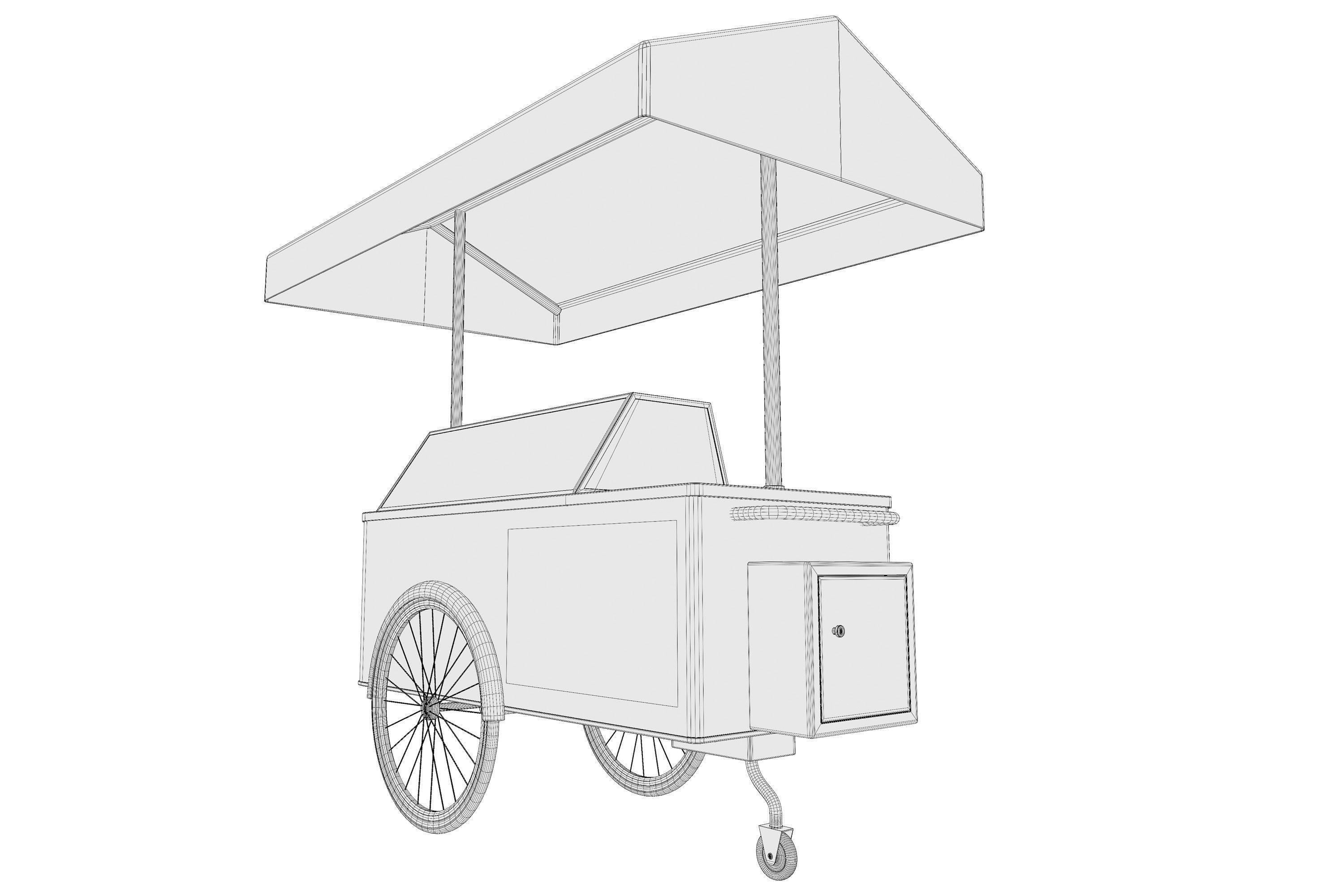 ice cream cart 3D model_10