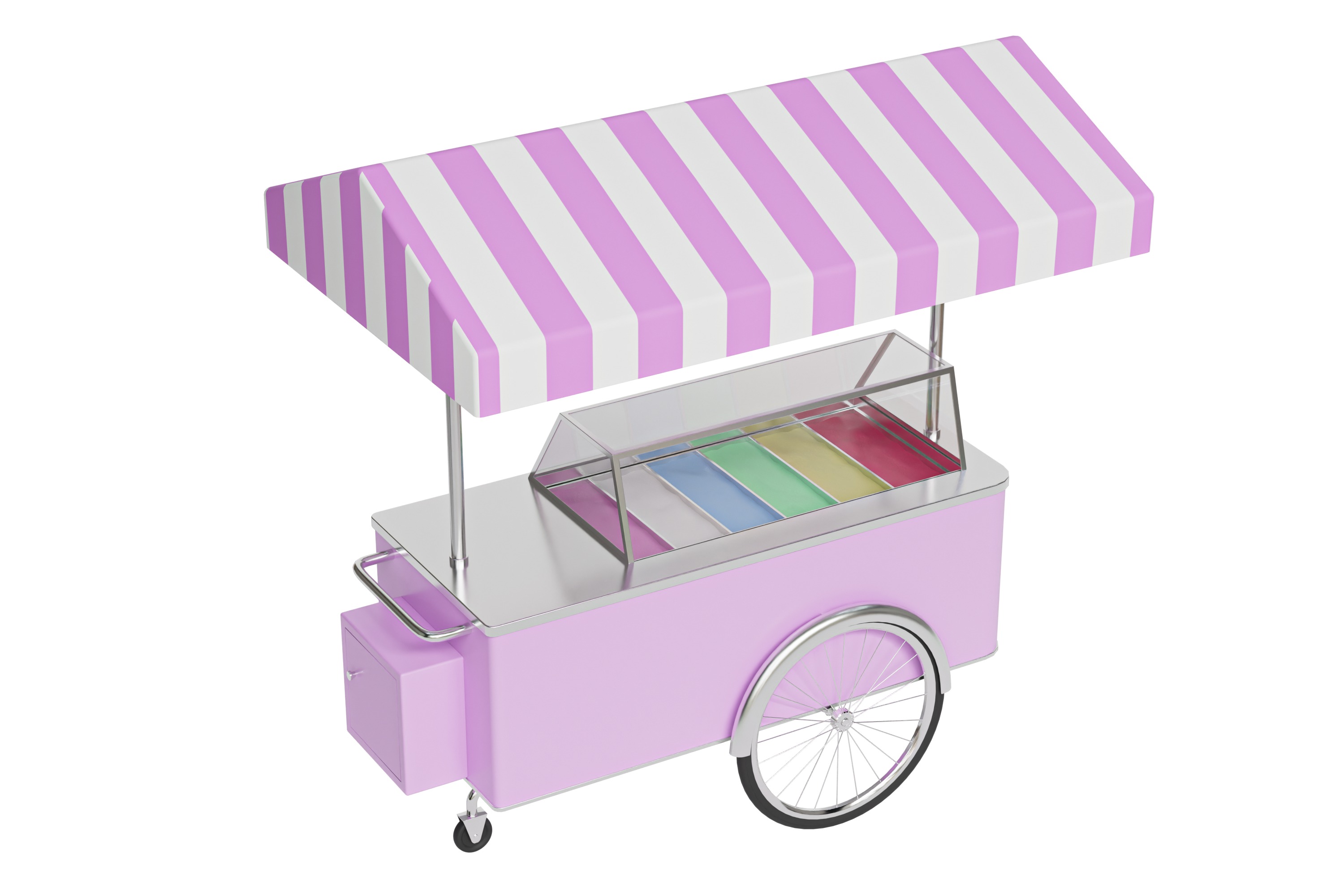 ice cream cart 3D model_4