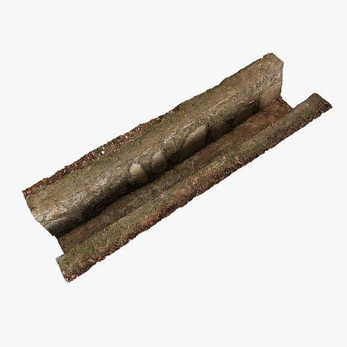 Anydrafts Street gutter 01 Low-poly 3D model