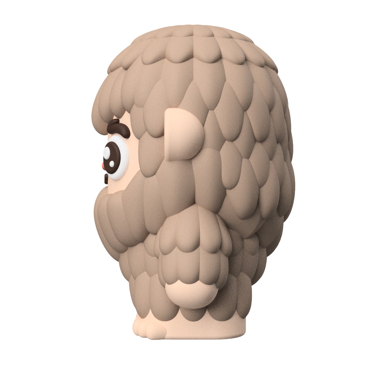 Cute Cryptid Little Bigfoot Art Toy Figure 3D print model_2