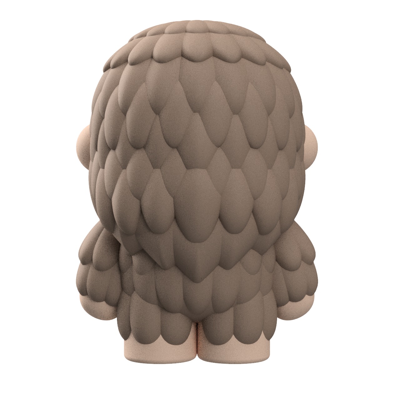 Cute Cryptid Little Bigfoot Art Toy Figure 3D print model_4