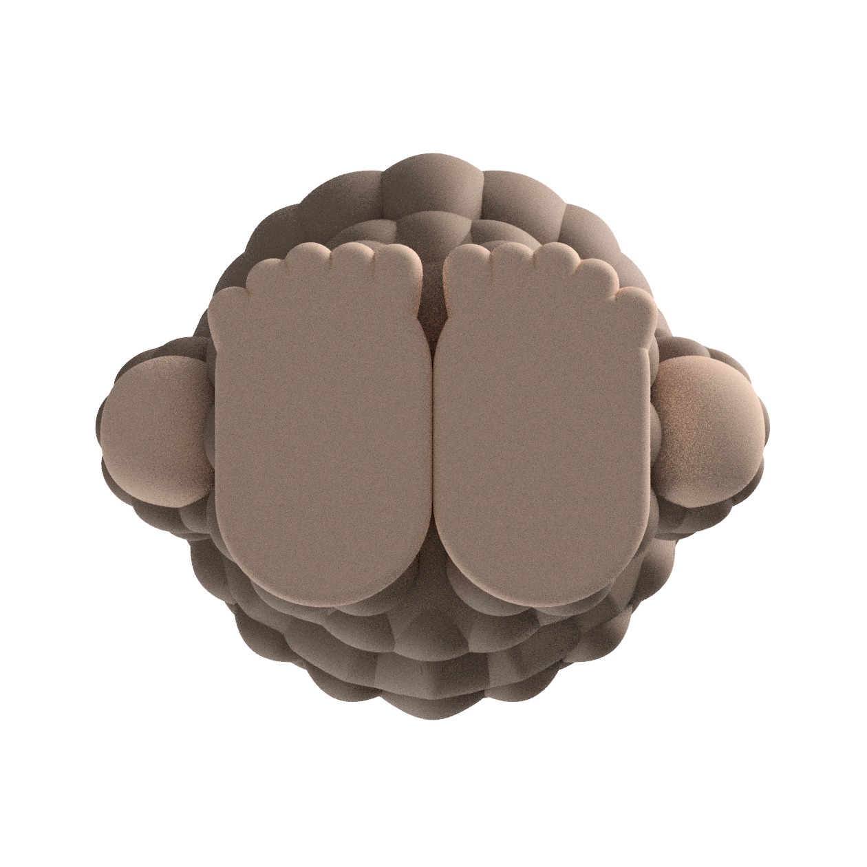 Cute Cryptid Little Bigfoot Art Toy Figure 3D print model_5