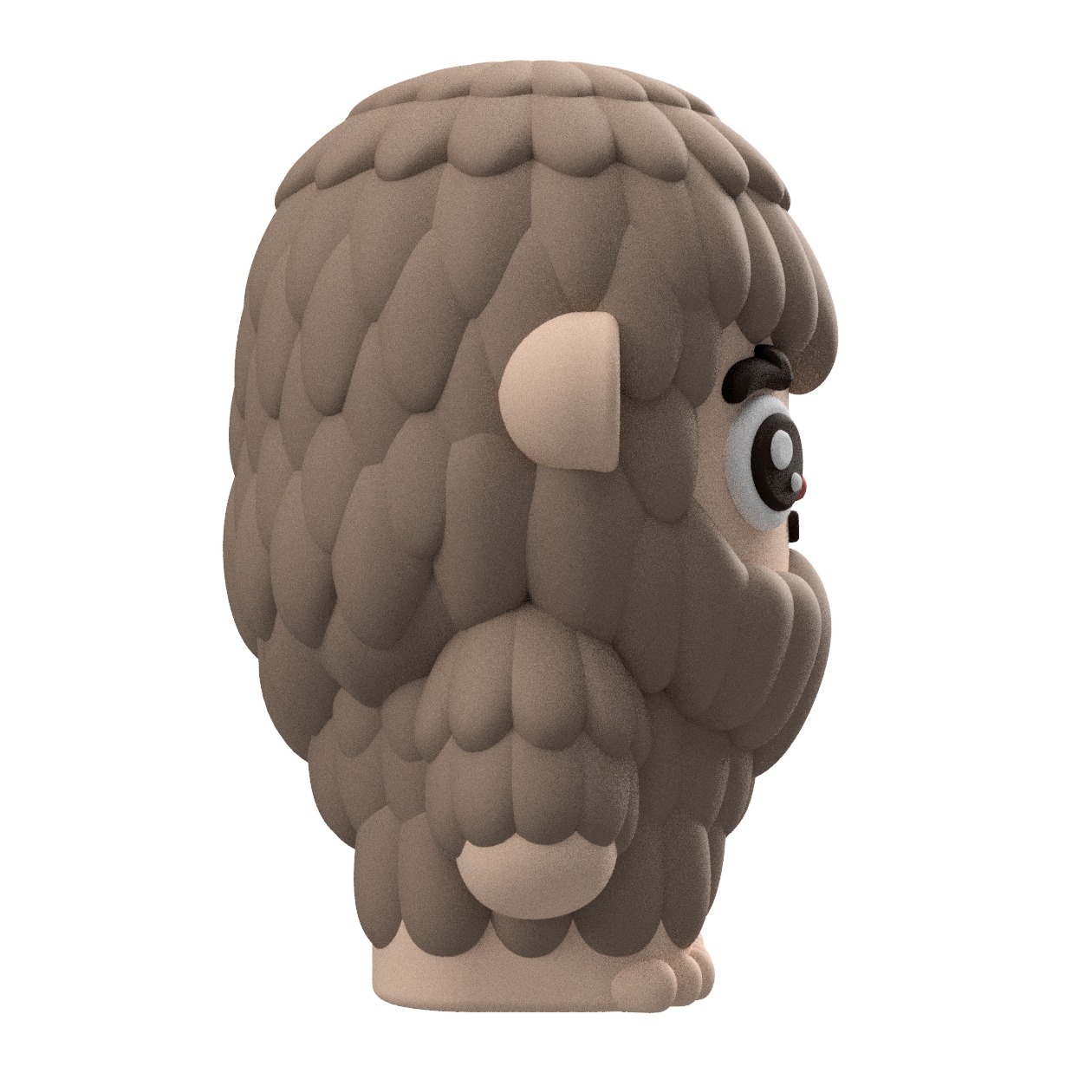 Cute Cryptid Little Bigfoot Art Toy Figure 3D print model_3