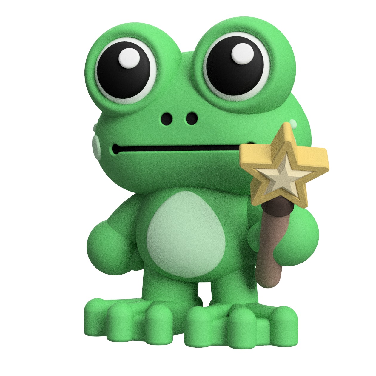 Cute Cryptid Loveland Frogman Art Toy Figure 3D print model_1