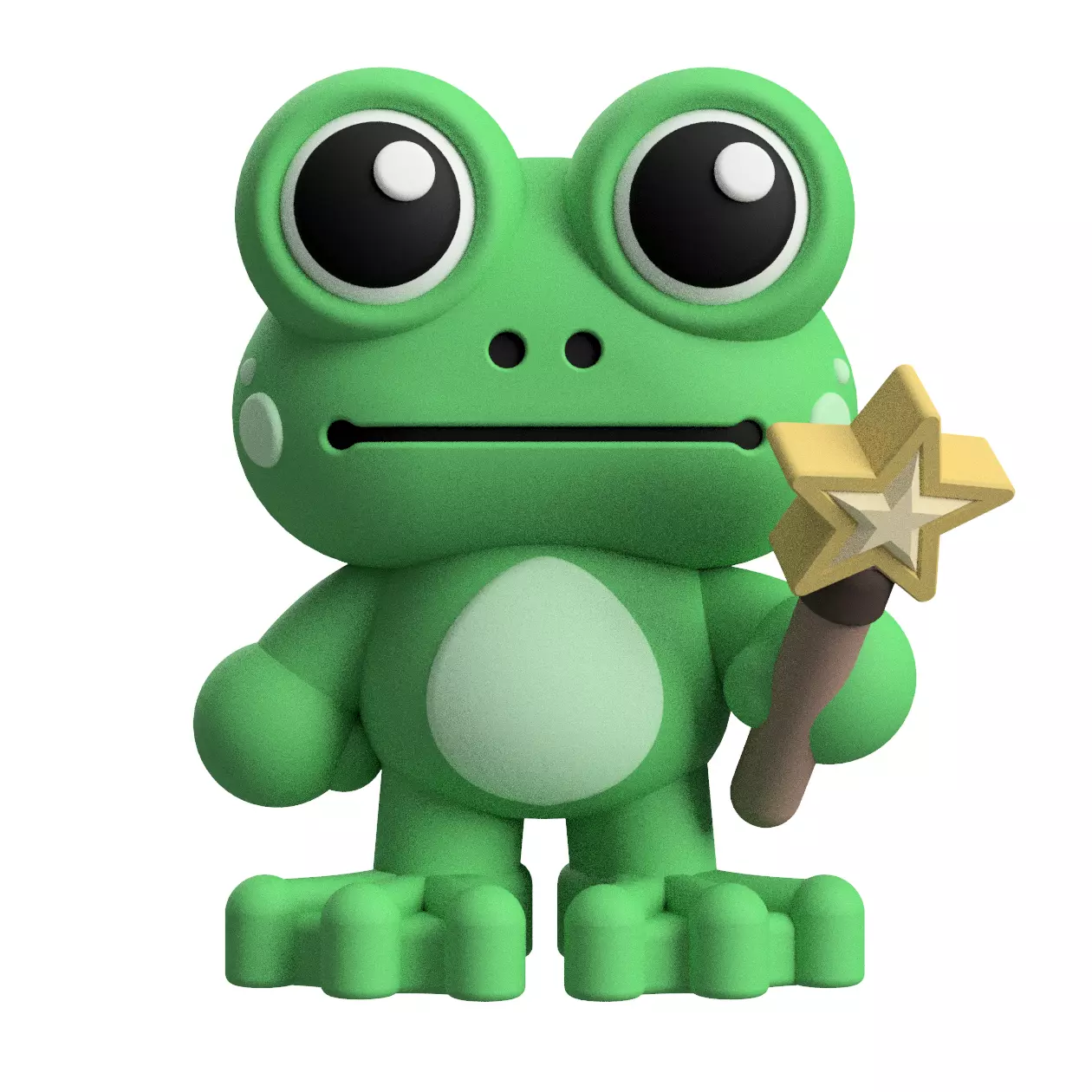 Cute Cryptid Loveland Frogman Art Toy Figure 3D print model_0