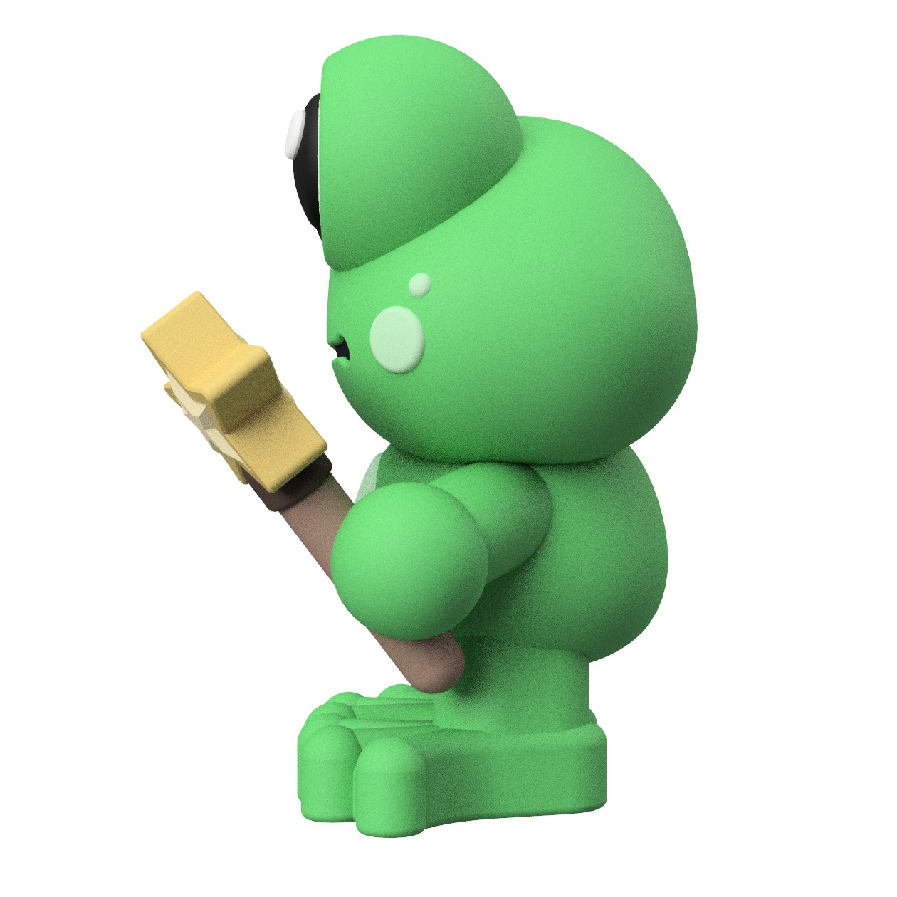 Cute Cryptid Loveland Frogman Art Toy Figure 3D print model_2