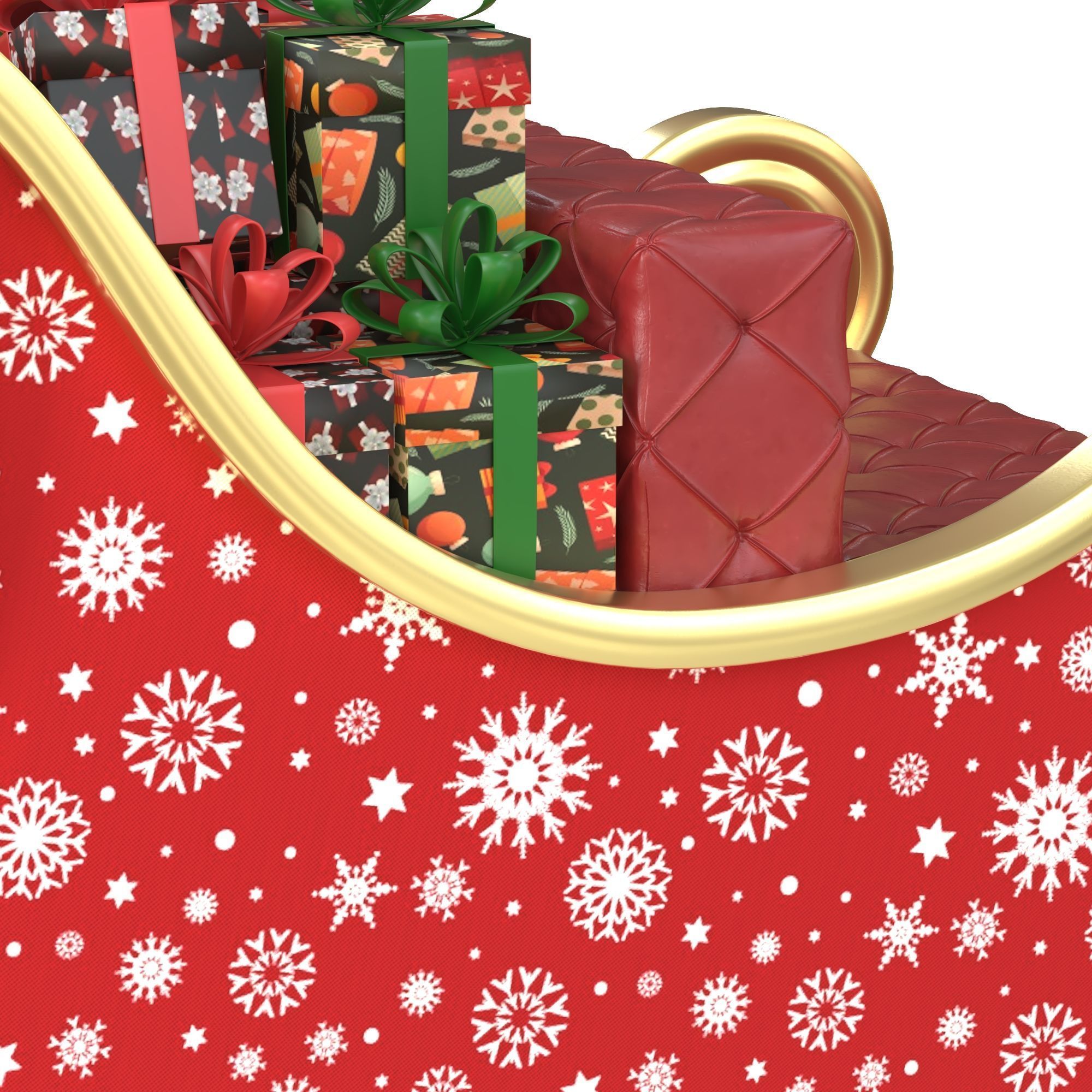 sleigh christmas 3D model_3