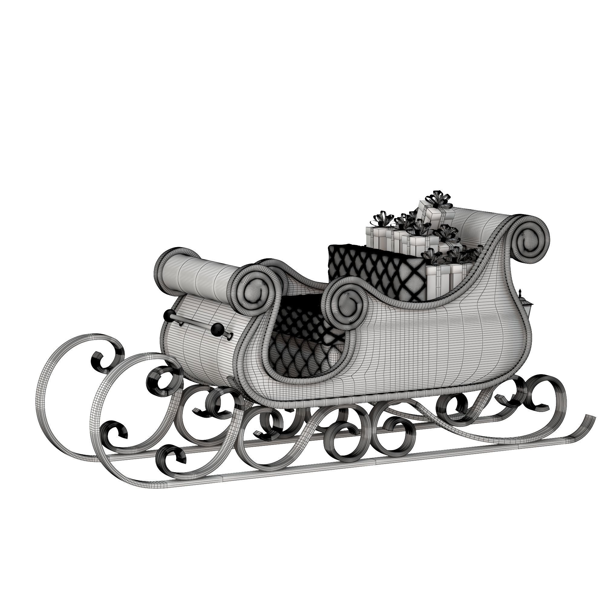 sleigh christmas 3D model_5