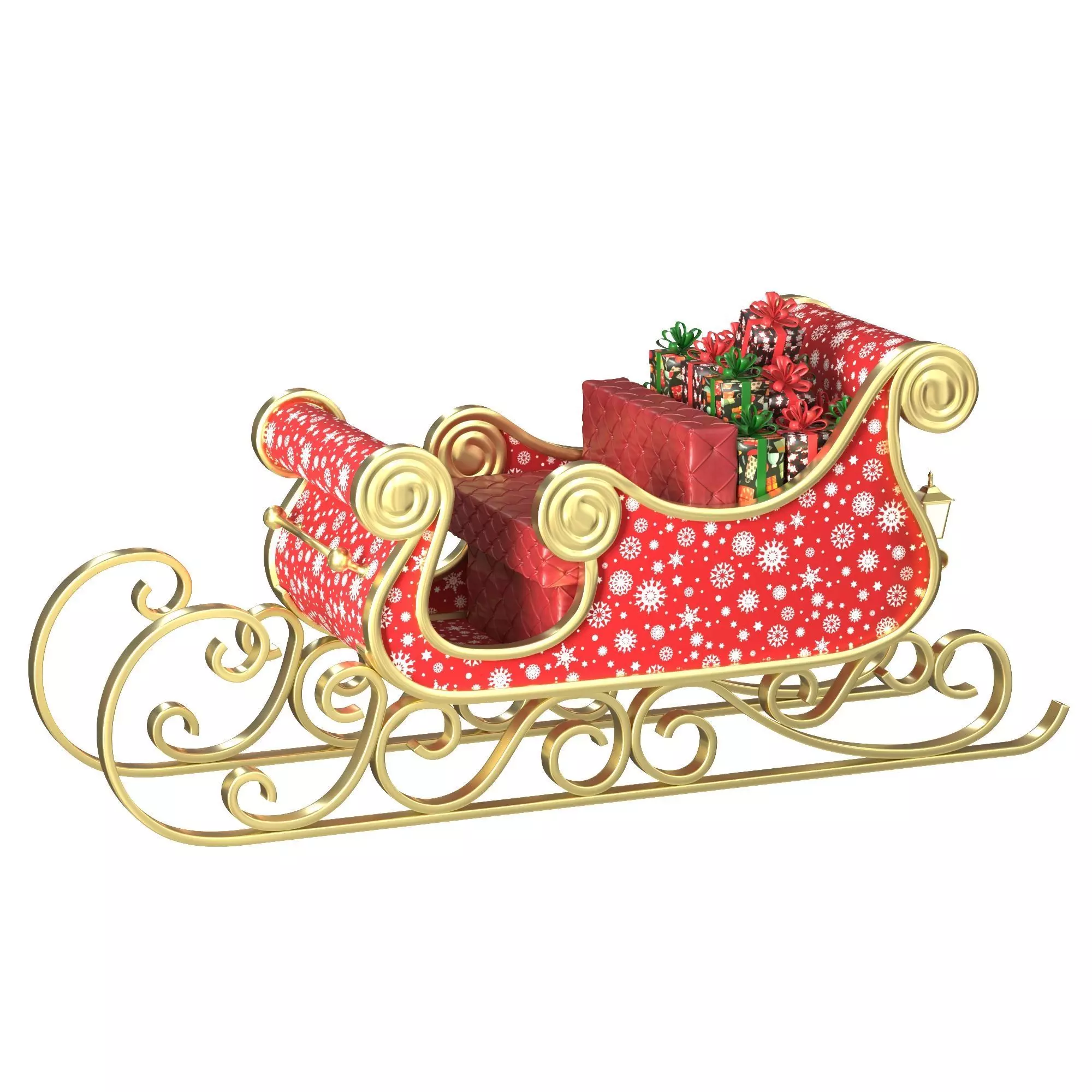 sleigh christmas 3D model_0