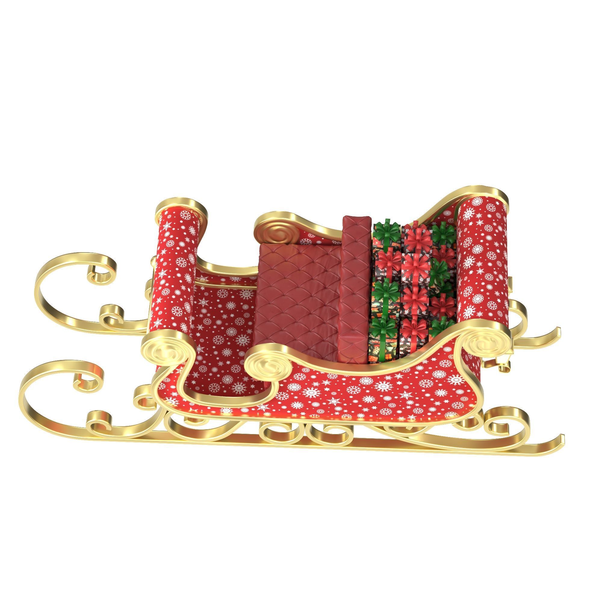 sleigh christmas 3D model_2