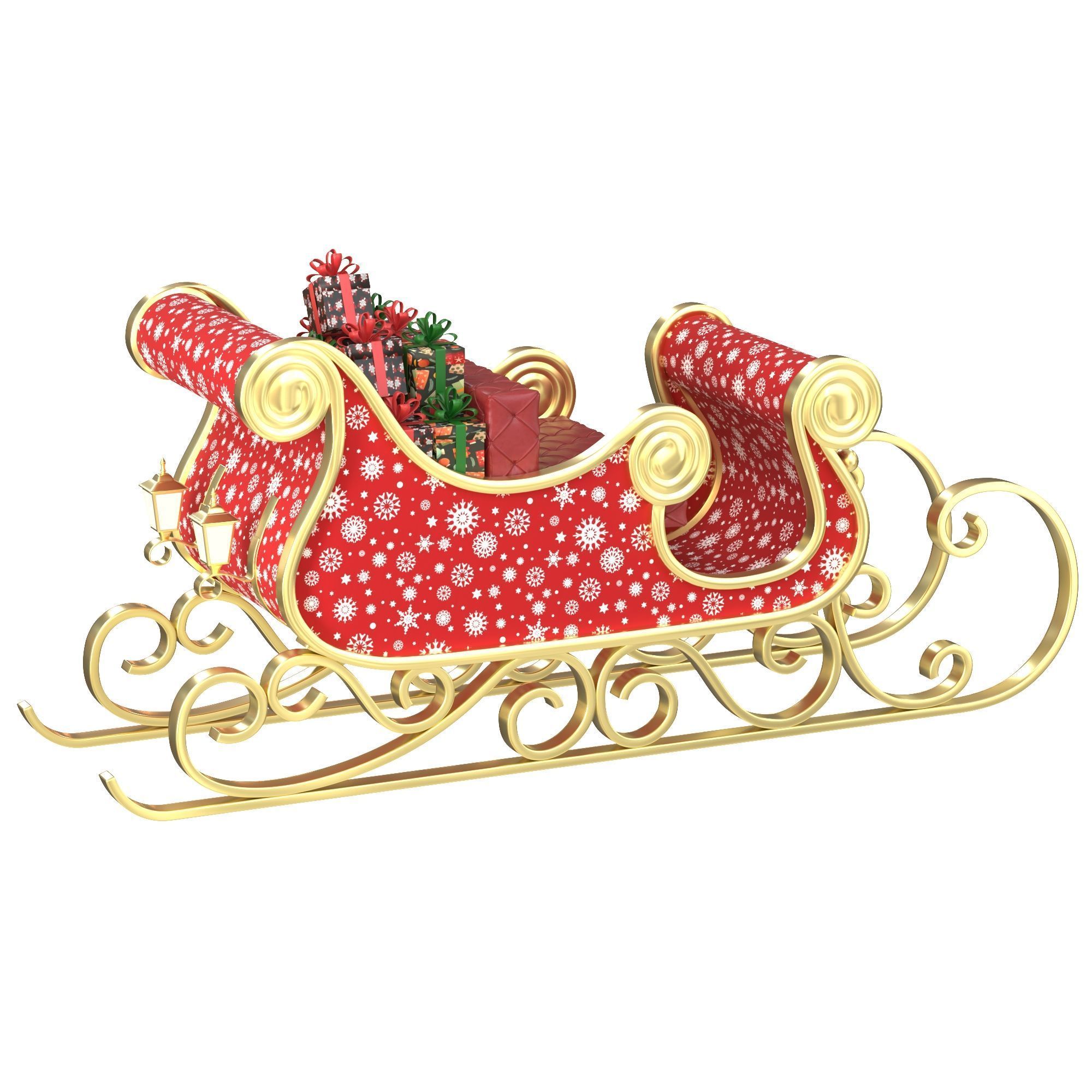 sleigh christmas 3D model_1
