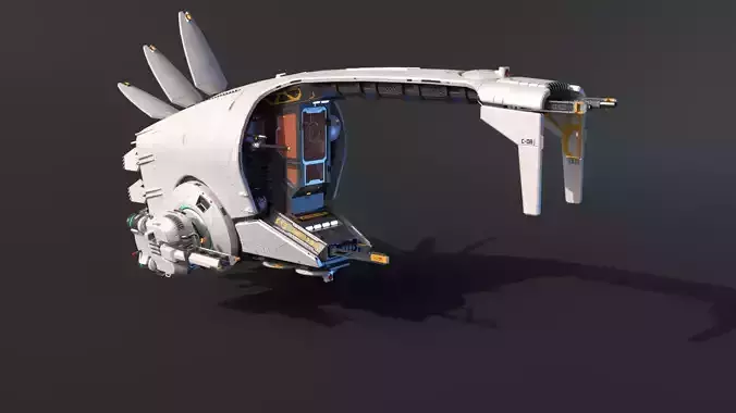 Spaceship Cobra Low-poly 3D model