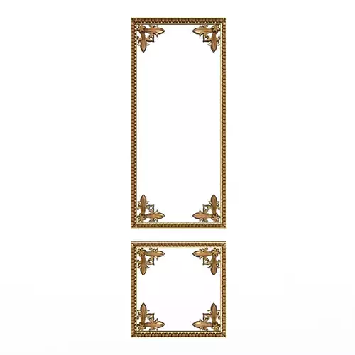 Boiserie Carved Decoration Panel 021 Low-poly 3D model