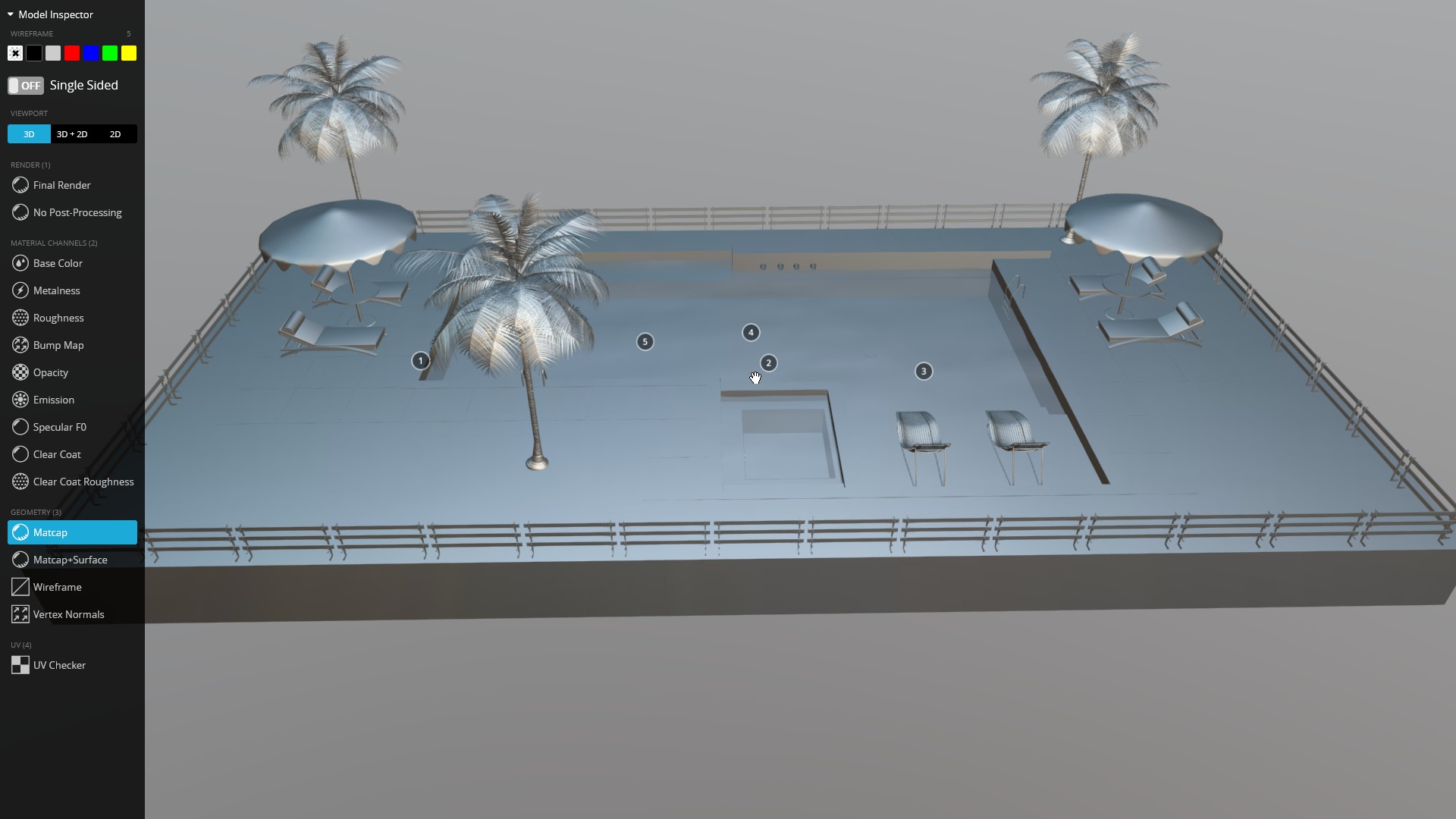 Swimming pool 3D model_8
