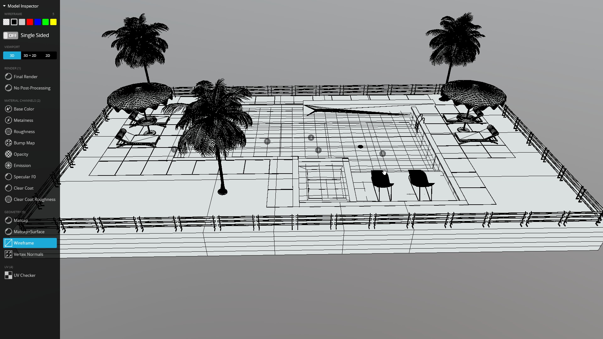 Swimming pool 3D model_10