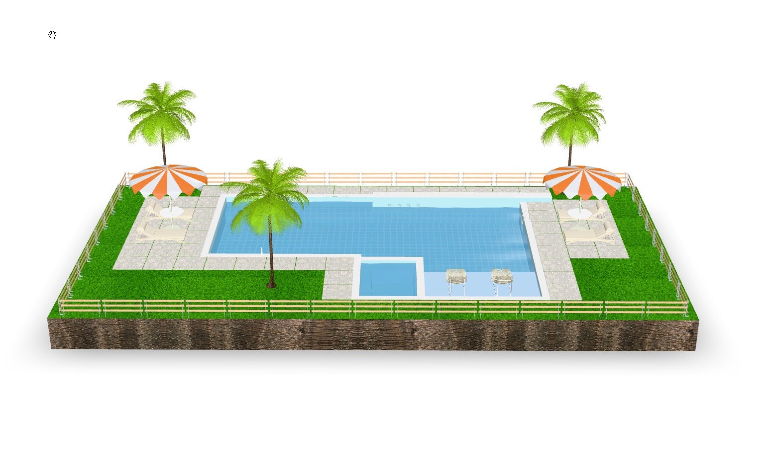 Swimming pool 3D model_2
