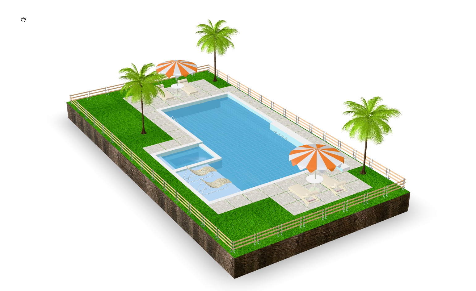 Swimming pool 3D model_3