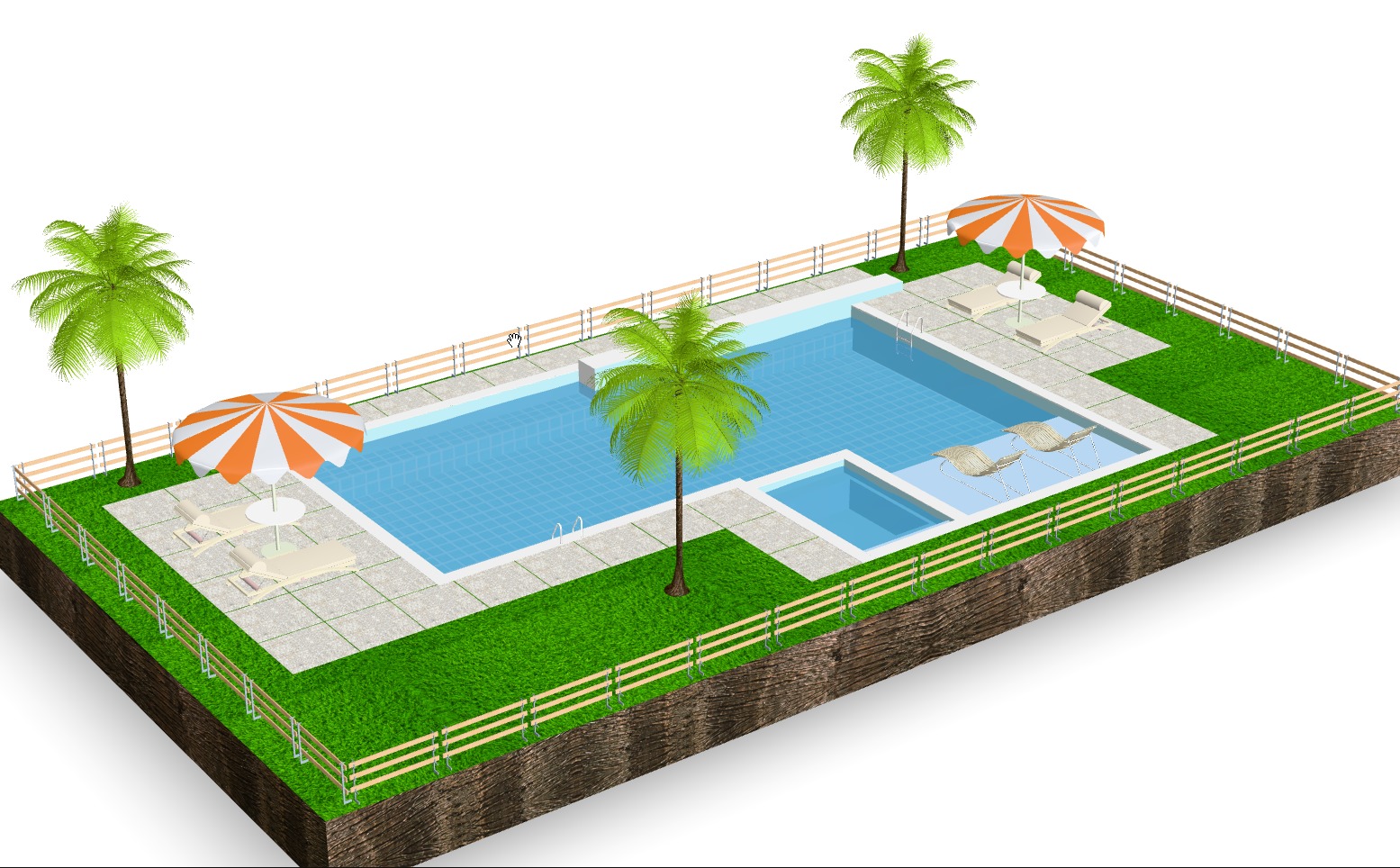 Swimming pool 3D model_6