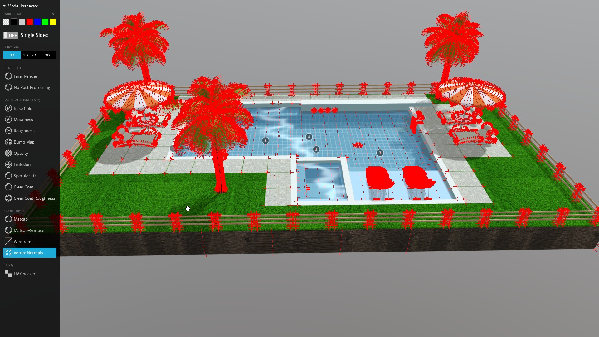 Swimming pool 3D model_9