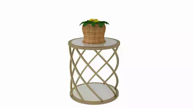 Yellow violet on  modern coffee table