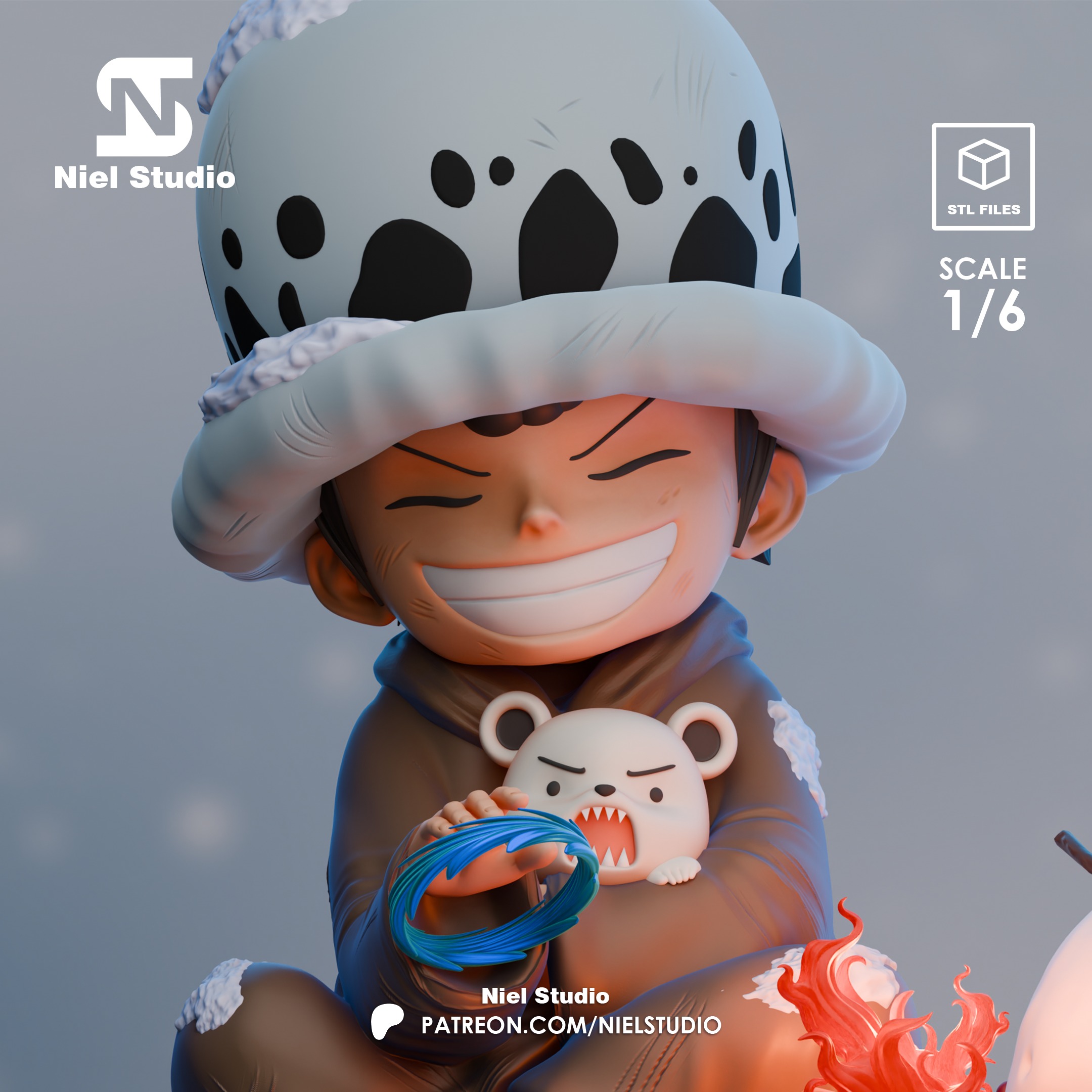 LAW TRAFALGAR ONE PIECE 3D print model_3