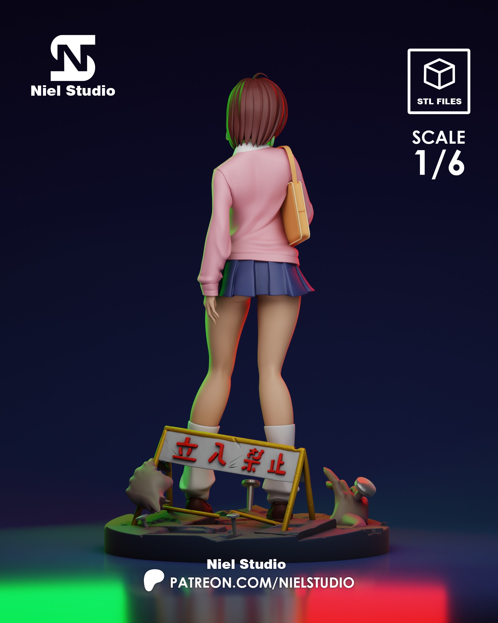 Momo Ayase DandaDan 3D print model_4
