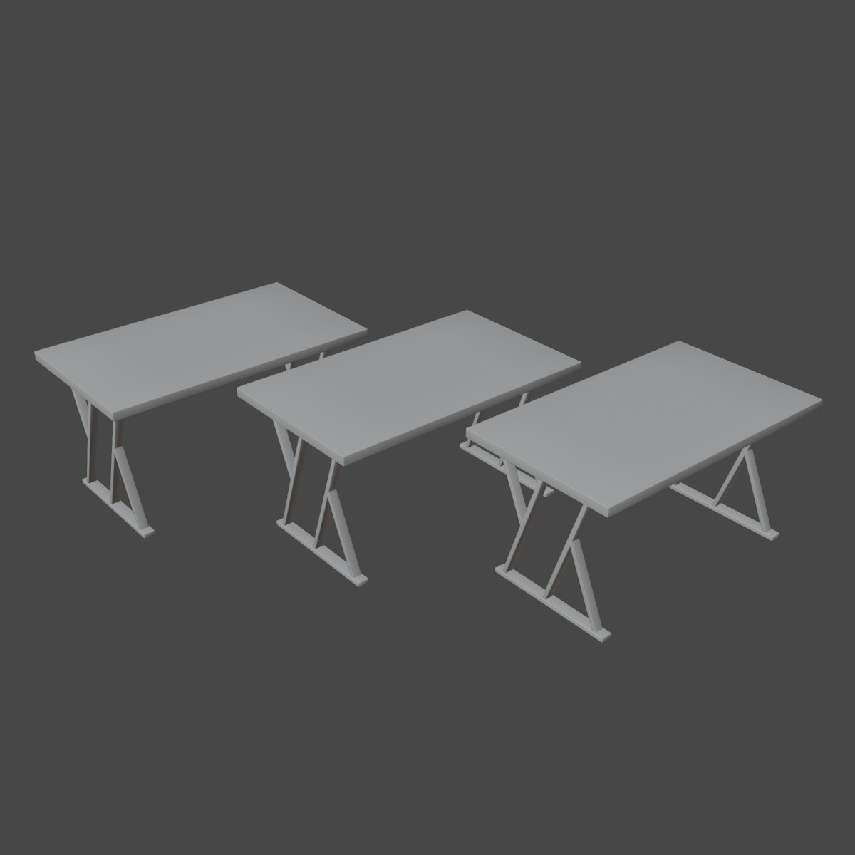 Loft Tables 01 Low-poly 3D model_8