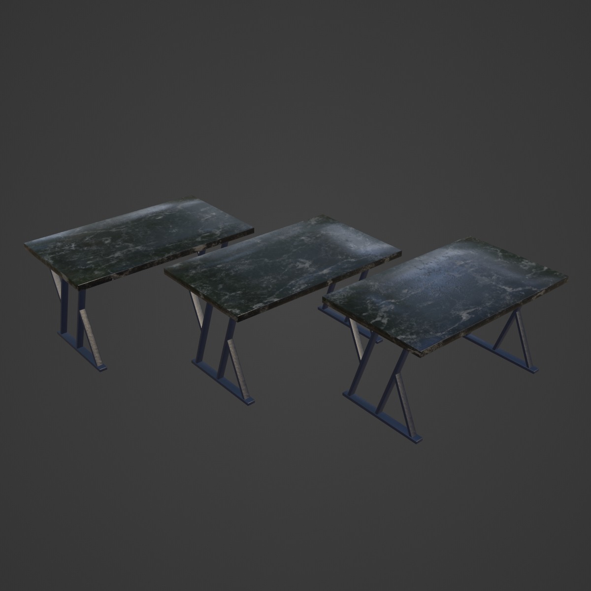 Loft Tables 01 Low-poly 3D model_6