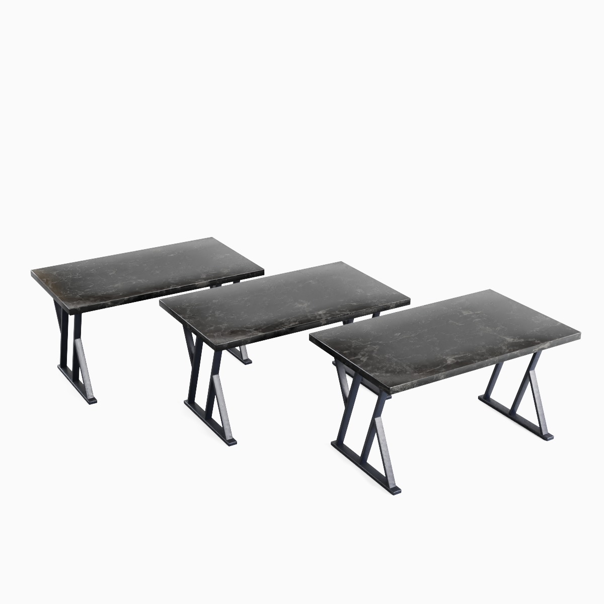 Loft Tables 01 Low-poly 3D model_3