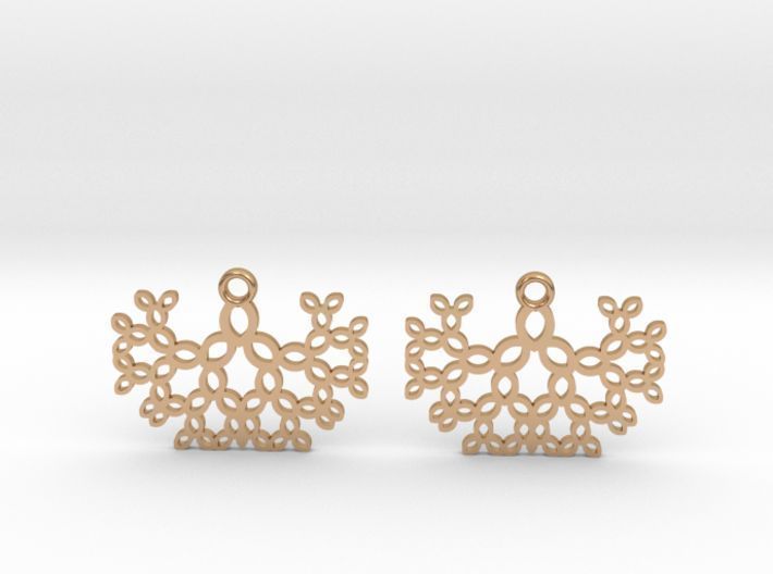 Fractal Tree Earrings 3D print model_2