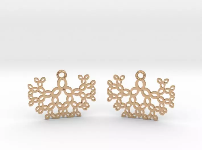 Fractal Tree Earrings 3D print model_0