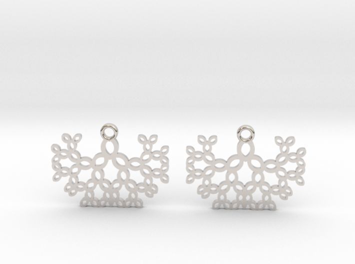 Fractal Tree Earrings 3D print model_3