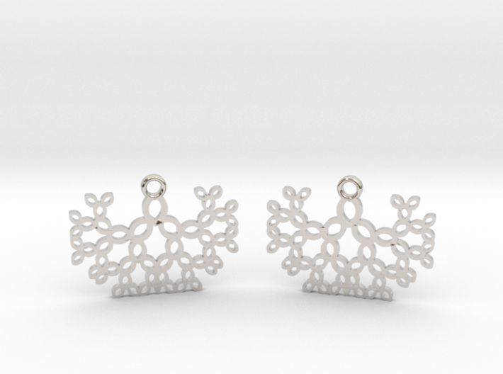 Fractal Tree Earrings 3D print model_1