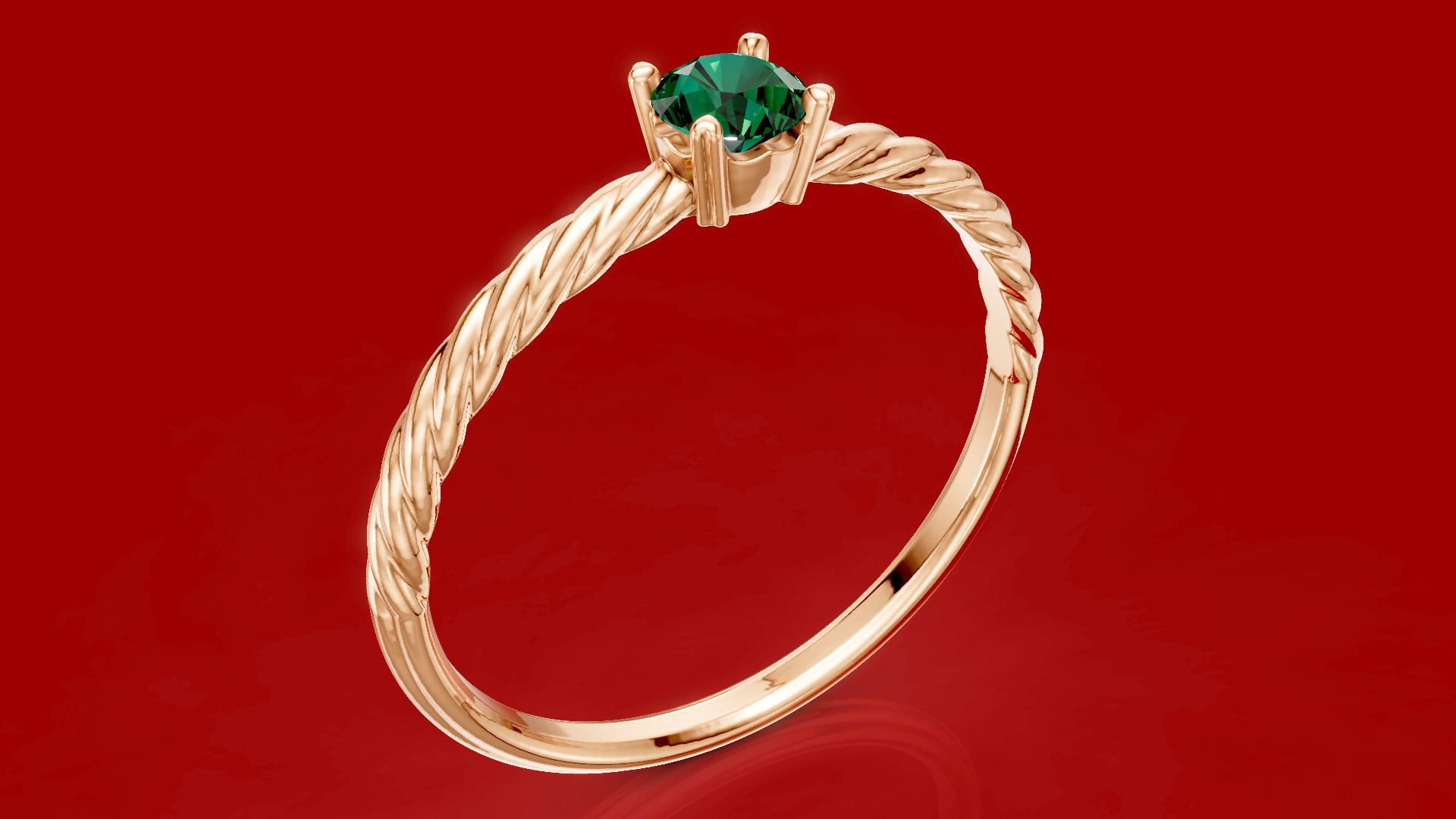Half Rope Ring 3D print model_6