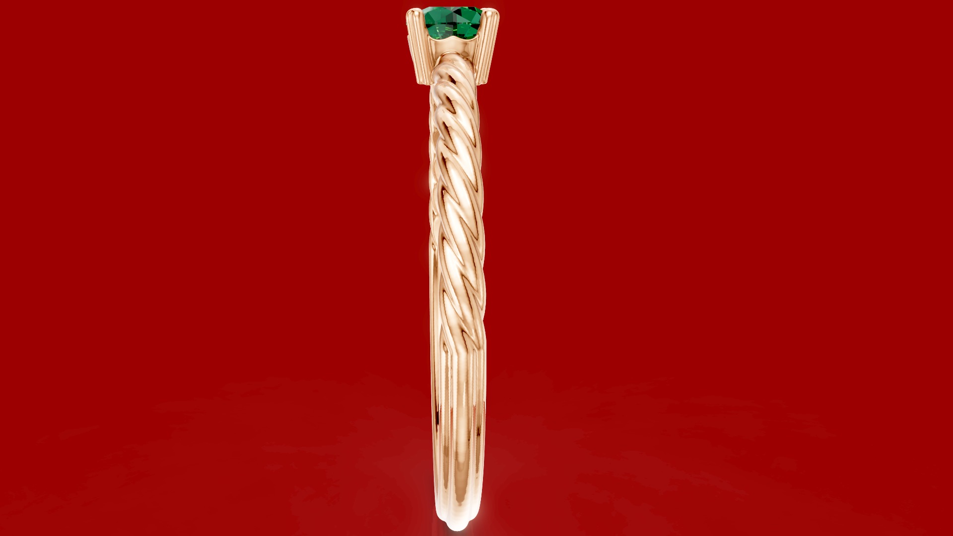 Half Rope Ring 3D print model_5