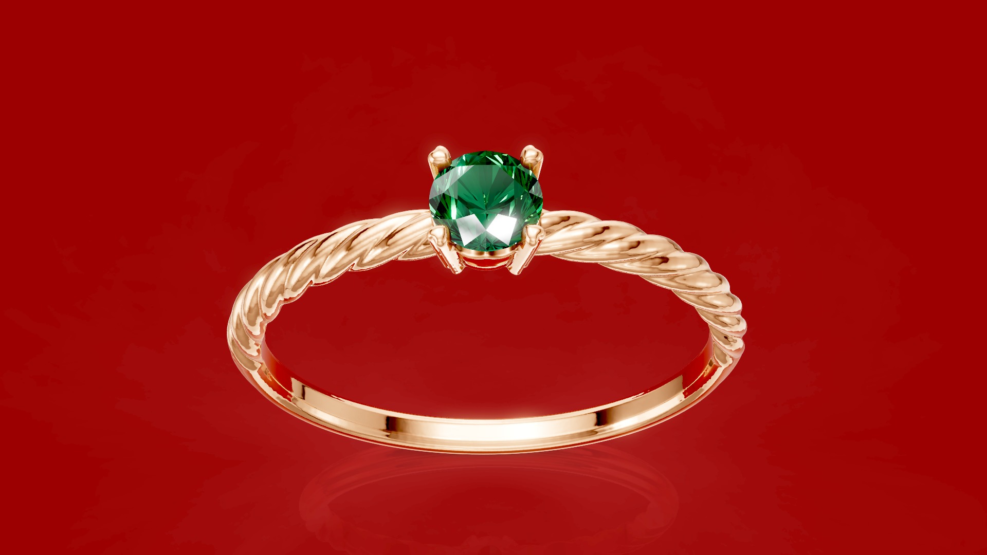 Half Rope Ring 3D print model_2