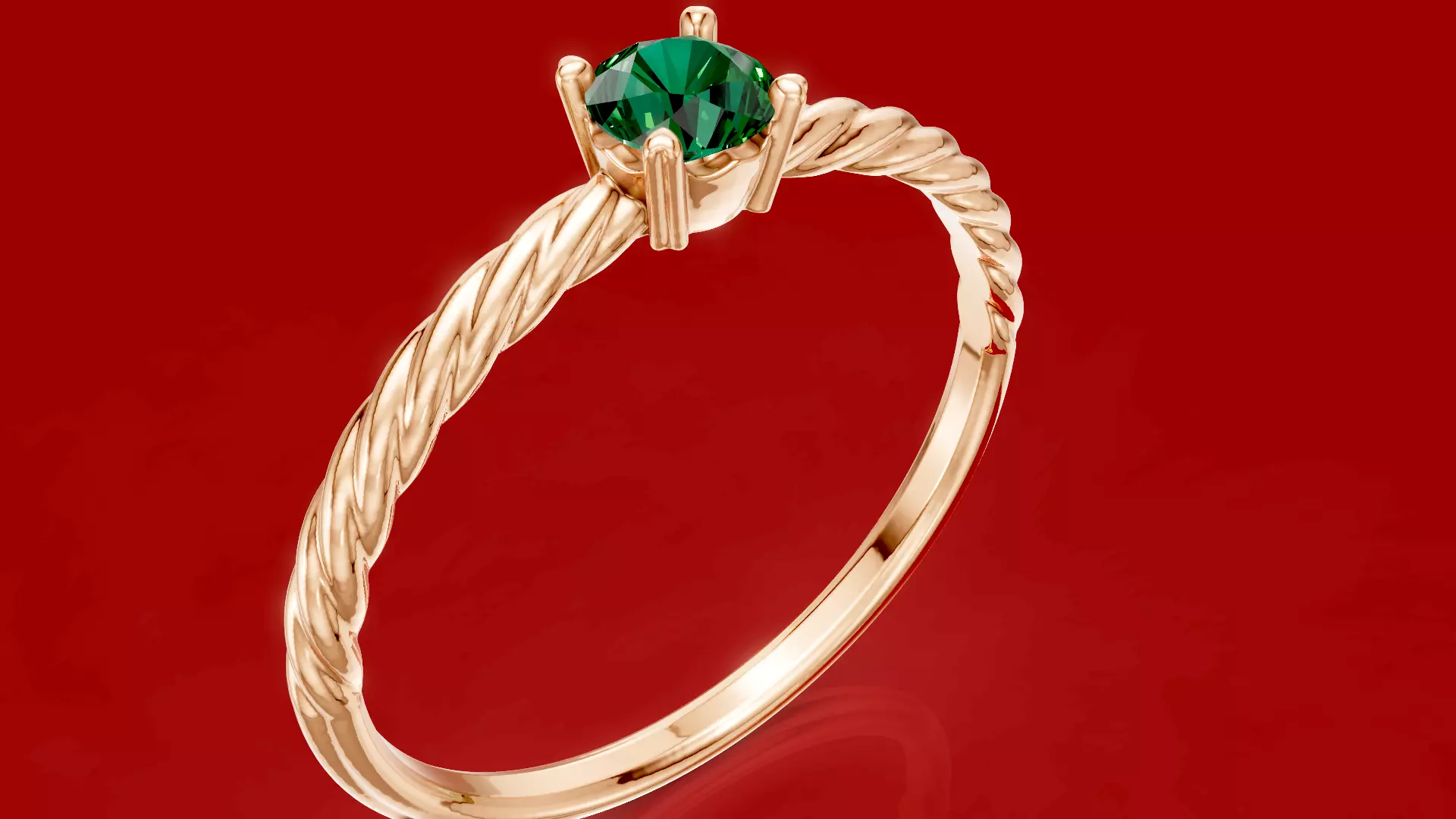 Half Rope Ring 3D print model_0