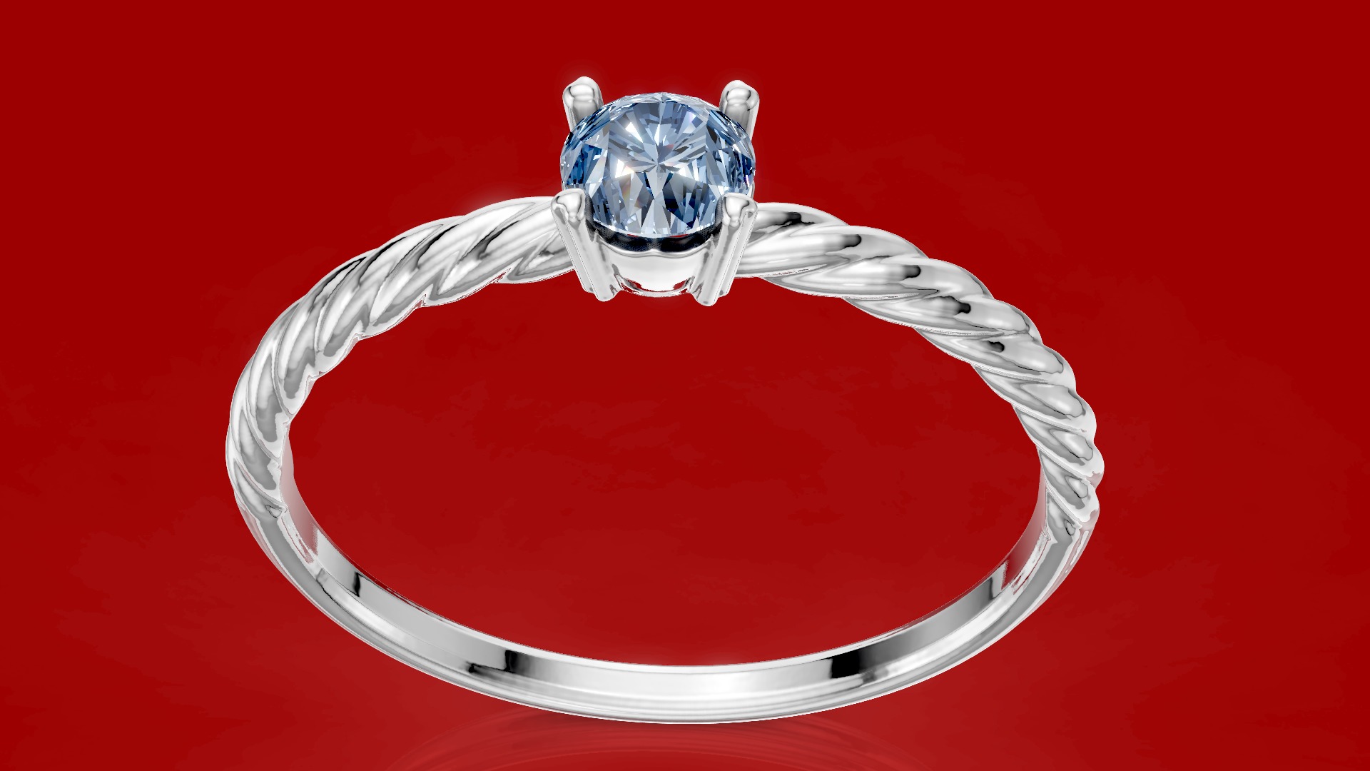 Half Rope Ring 3D print model_1