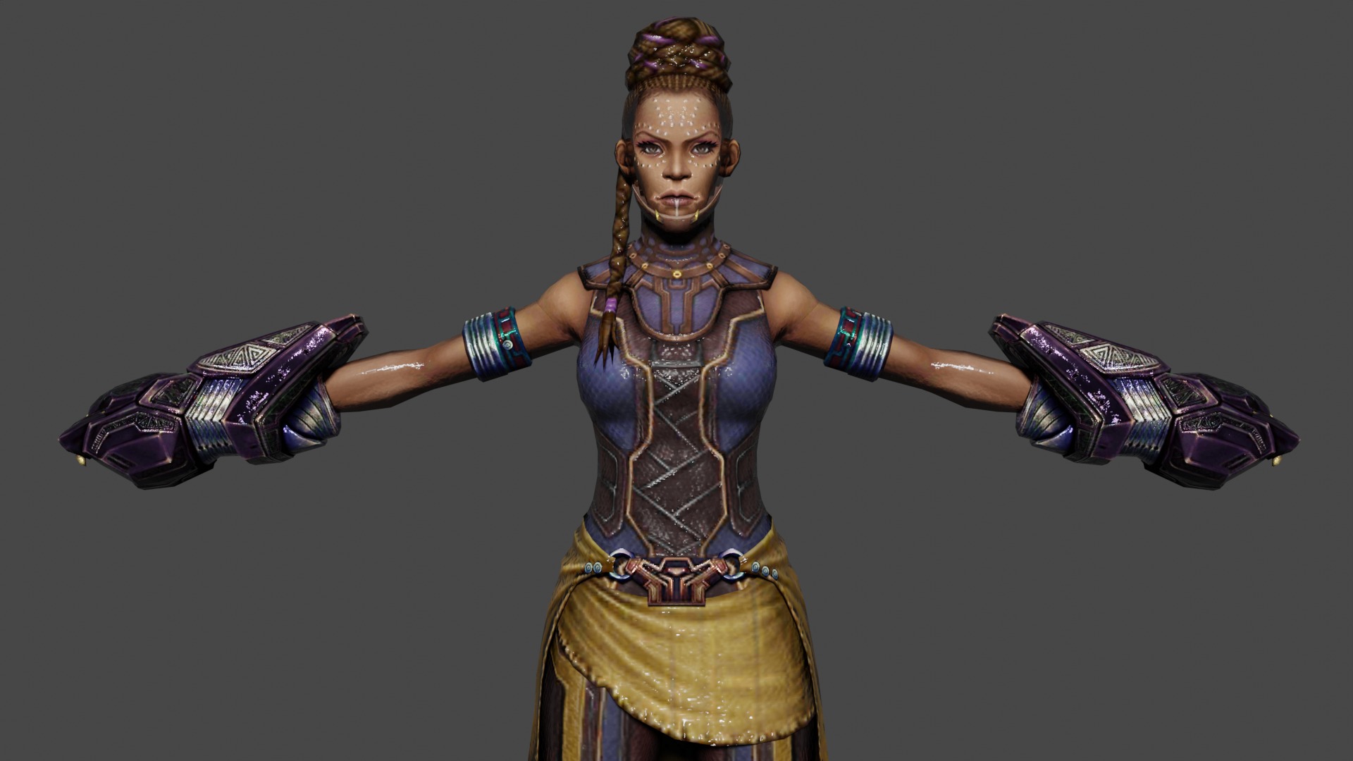 Shuri Low-poly 3D model_1