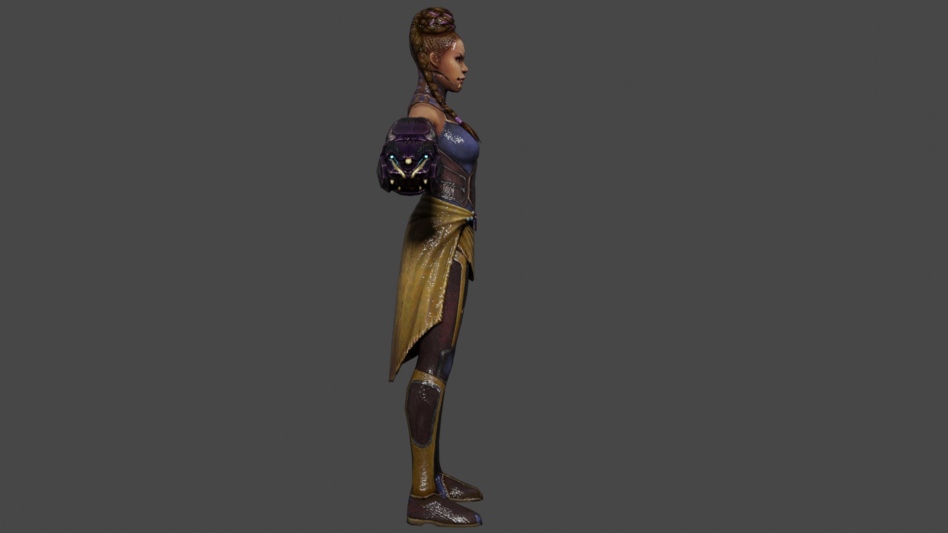 Shuri Low-poly 3D model_2