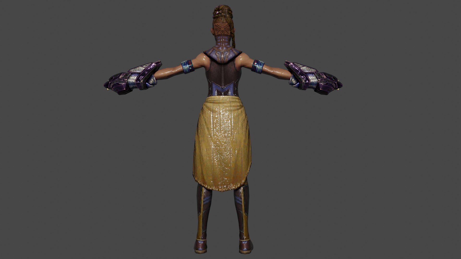 Shuri Low-poly 3D model_4