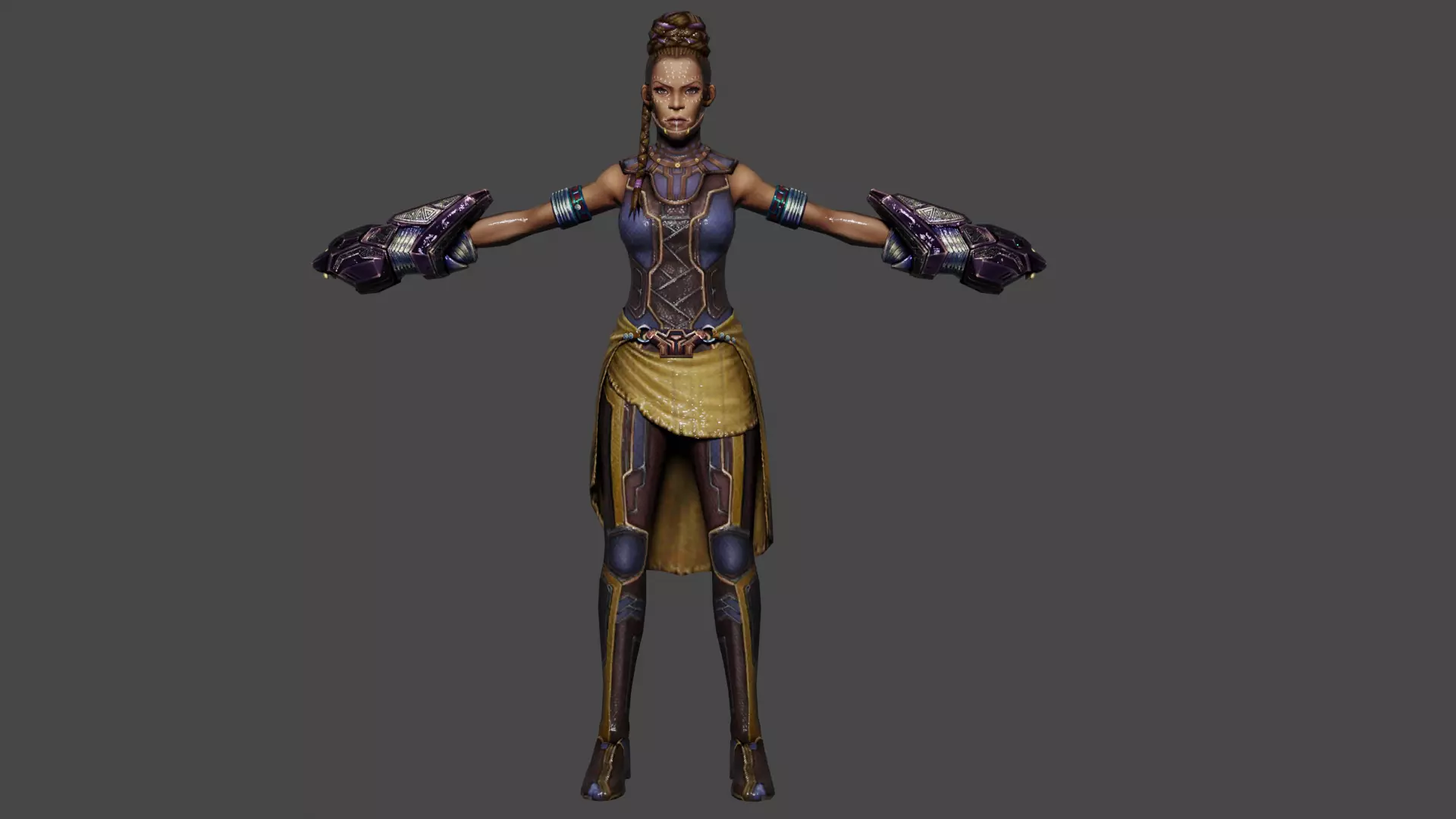 Shuri Low-poly 3D model_0