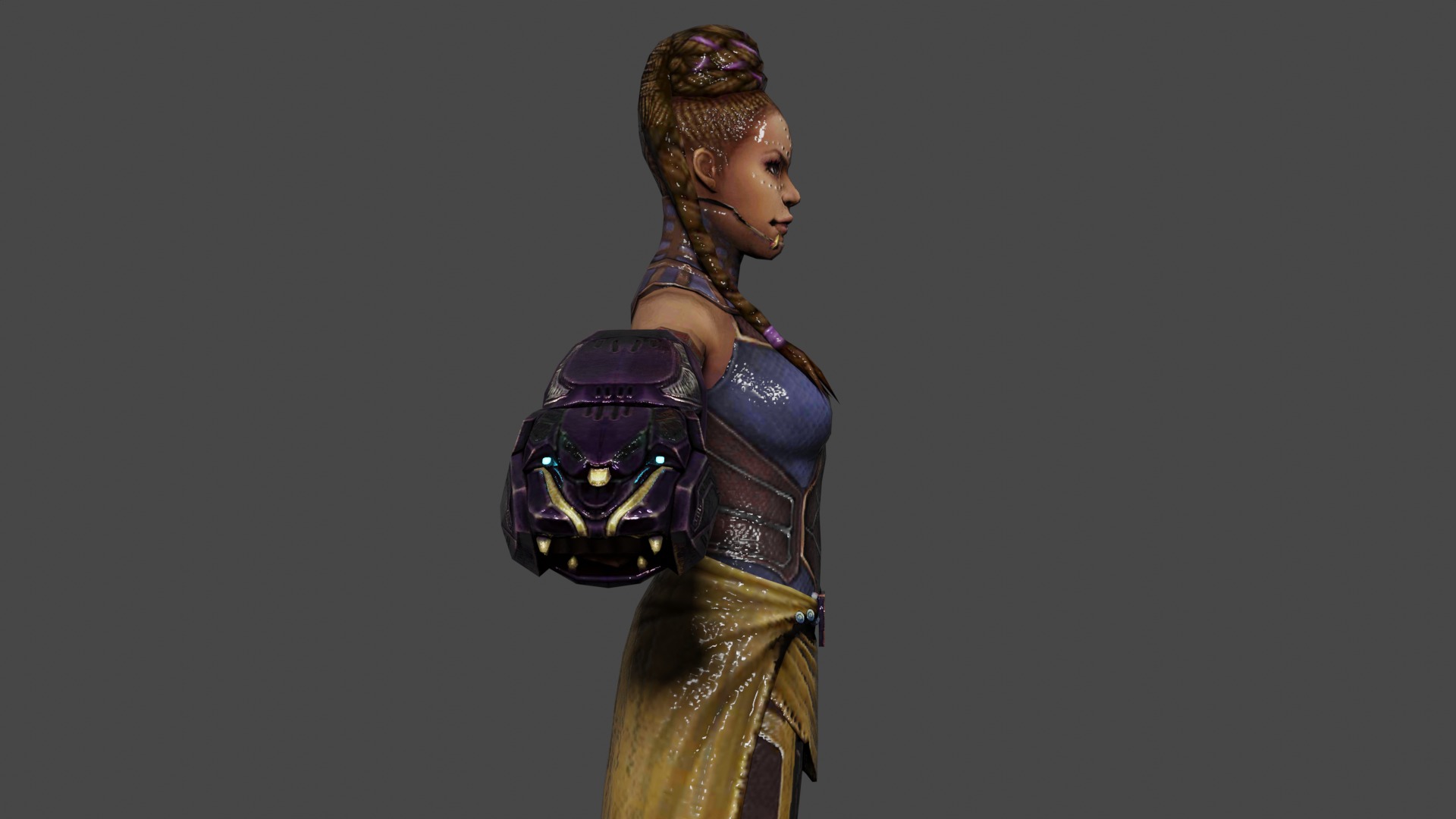 Shuri Low-poly 3D model_3