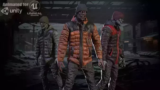 ZombieCity02 Low-poly 3D model