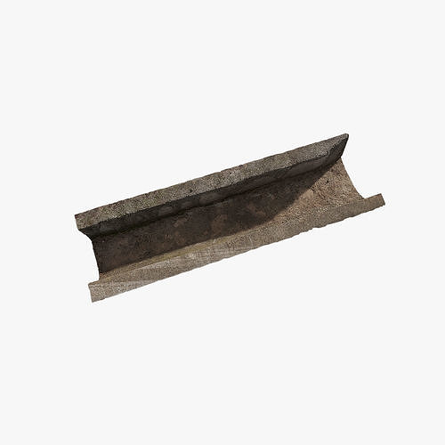 Anydrafts Street gutter 03 Low-poly 3D model